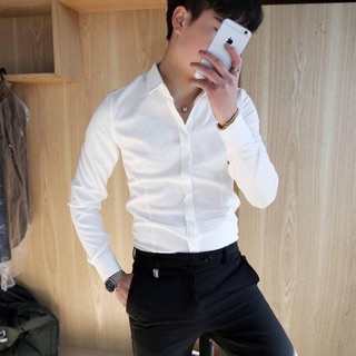 Sơ mi trắng giấu cúc hàng đẹp