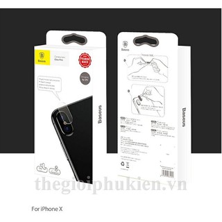 Tấm dán bảo vệ camera iPhone X chính hãng Baseus