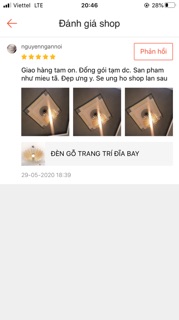 ĐÈN GỖ TRANG TRÍ ĐĨA BAY