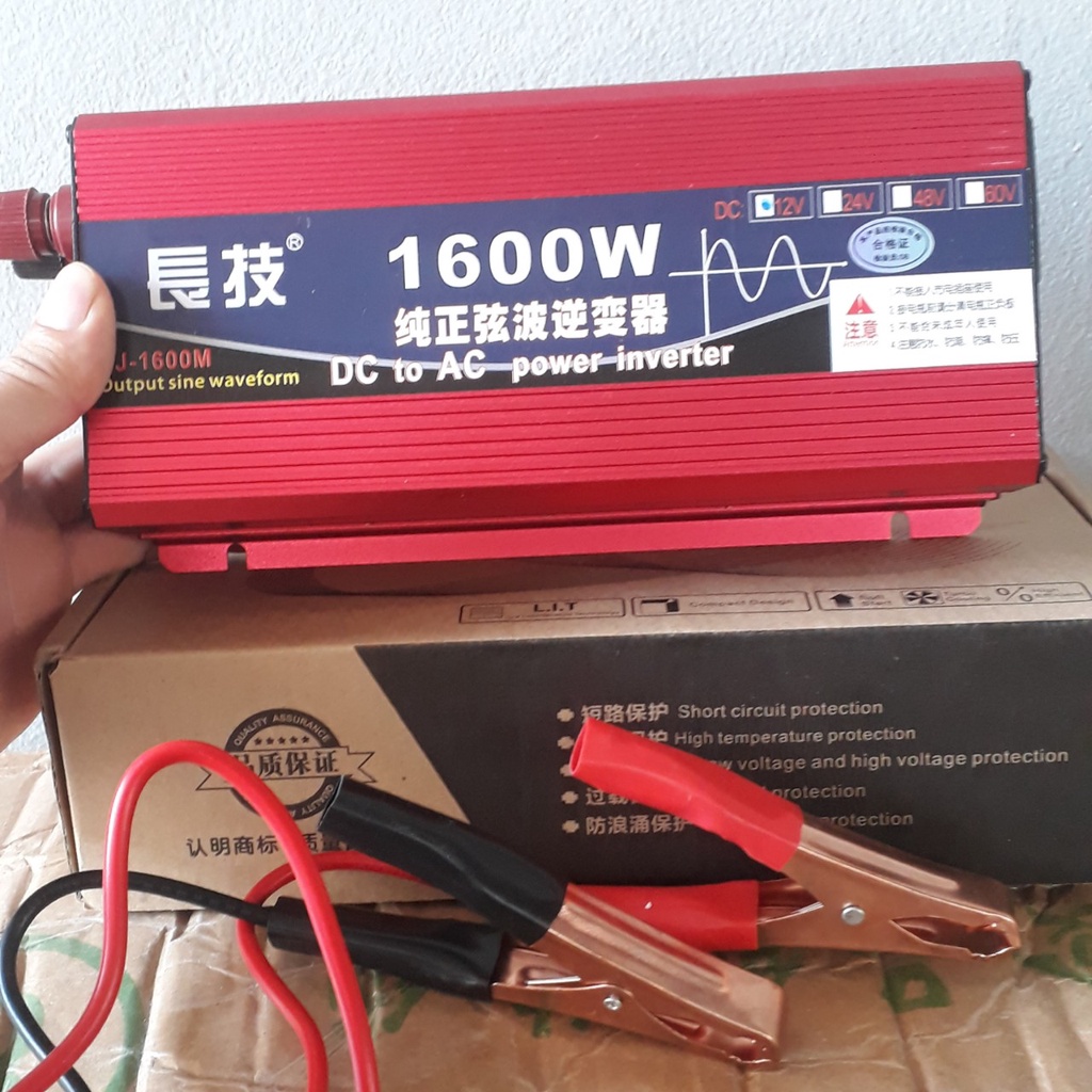 Bộ kích điện 12V lên 220V, công suất 1600W sóng sin chuẩn.