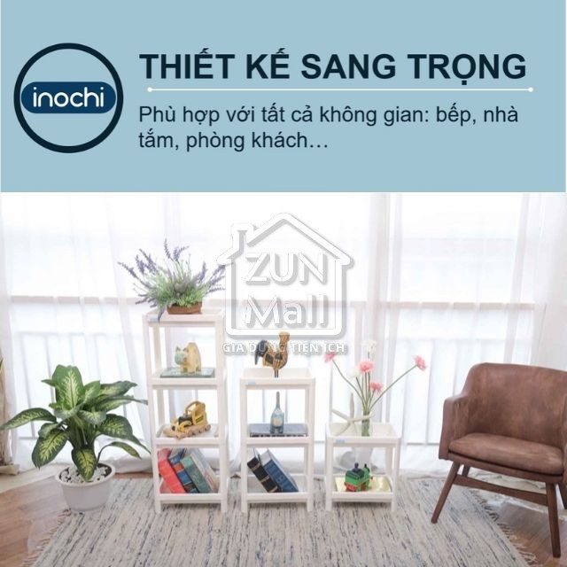 Kệ Đa Năng 4 Tầng Inochi Bằng Nhựa - Dùng Để Đựng Gia Vị Nhà Bếp Đựng Đồ Thực Phẩm Hoặc Làm Giá Để Đồ Nhà Tắm Phòng Ngủ