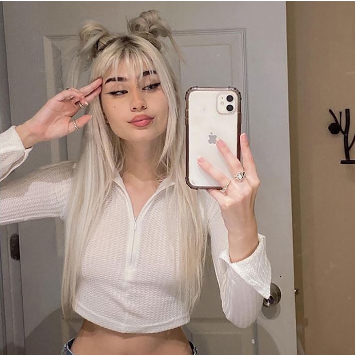 Áo croptop trắng HAC111 Hỉn Hỉn Store