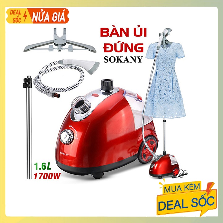 Bàn là hơi nước Sokany, máy ủi hơi nước gia đình thẳng đứng chính hãng, An toàn