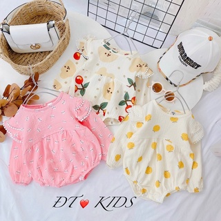 Body ship bé gái chất Muslin mềm mát