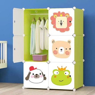Tủ nhựa ghép 6 ô size 37.37cm. tặng kèm 1 treo đồ.
