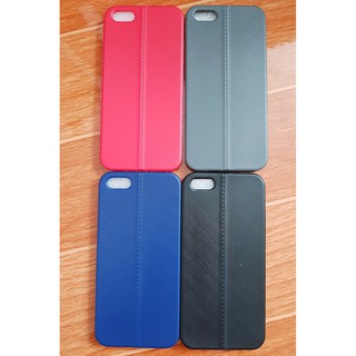 Ốp lưng iphone 5 / 5s / se dẻo tpu chỉ đường giữa lưng giả xước cao cấp
