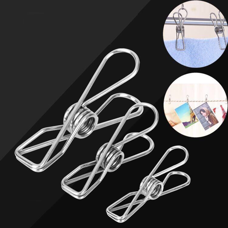 Kẹp Inox Phơi Đồ, Kẹp Treo Đồ Đa Năng size 6cm và 8cm