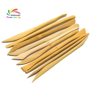 Bộ dụng cụ điêu khắc đất sét bằng gỗ tiện dụng