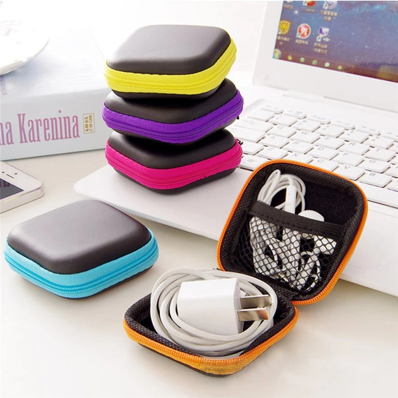Túi Đựng Tai Nghe Bluetooth EVA Cứng Hình Vuông Nhỏ Gọn Nhẹ Chống Sốc Chống Ẩm Đa Năng