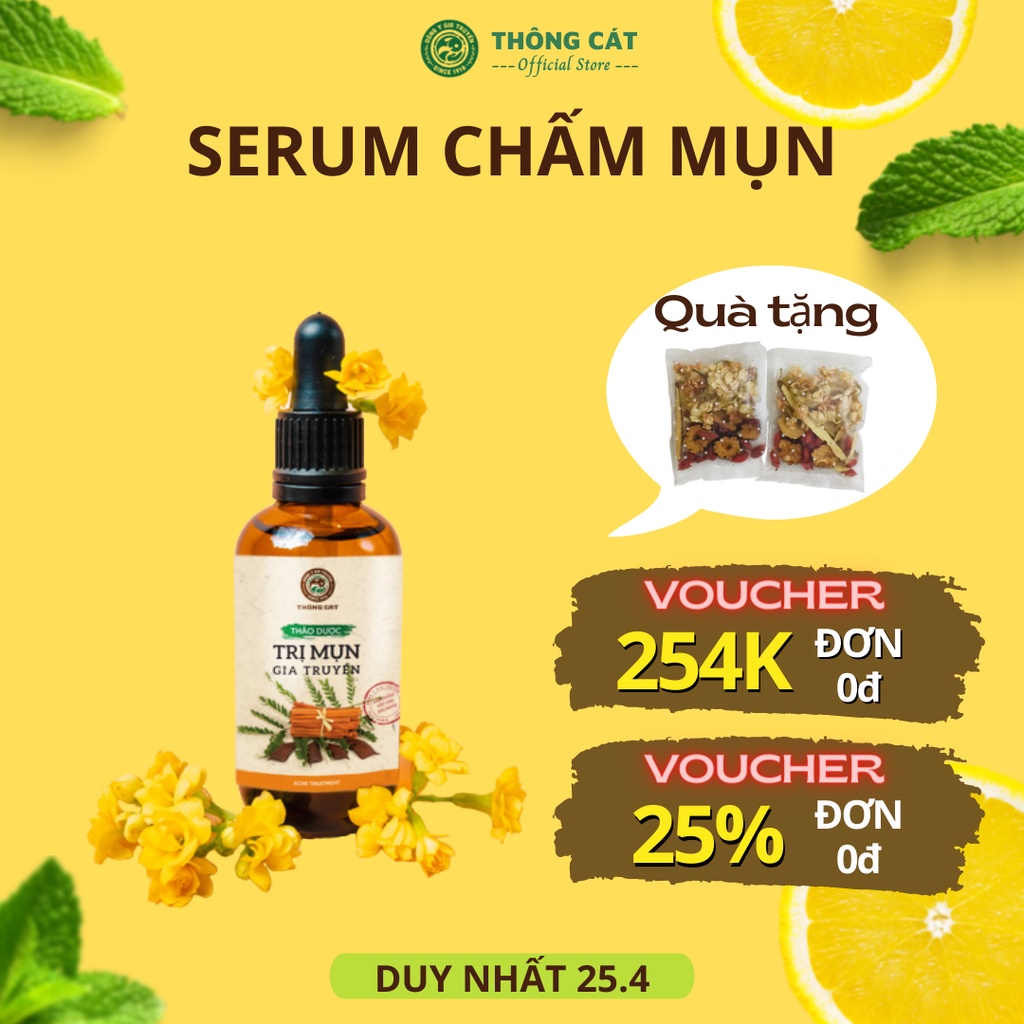 Thảo dược chấm mụn Thông Cát giúp giảm mụn, đẹp da, dưỡng trắng và cấp ẩm cho da, tái tạo da mặt, chống lão hóa