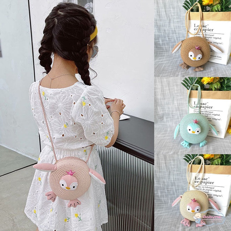 Set Mũ Rơm + Túi Xách + Túi cói Thời Trang Cho Bé