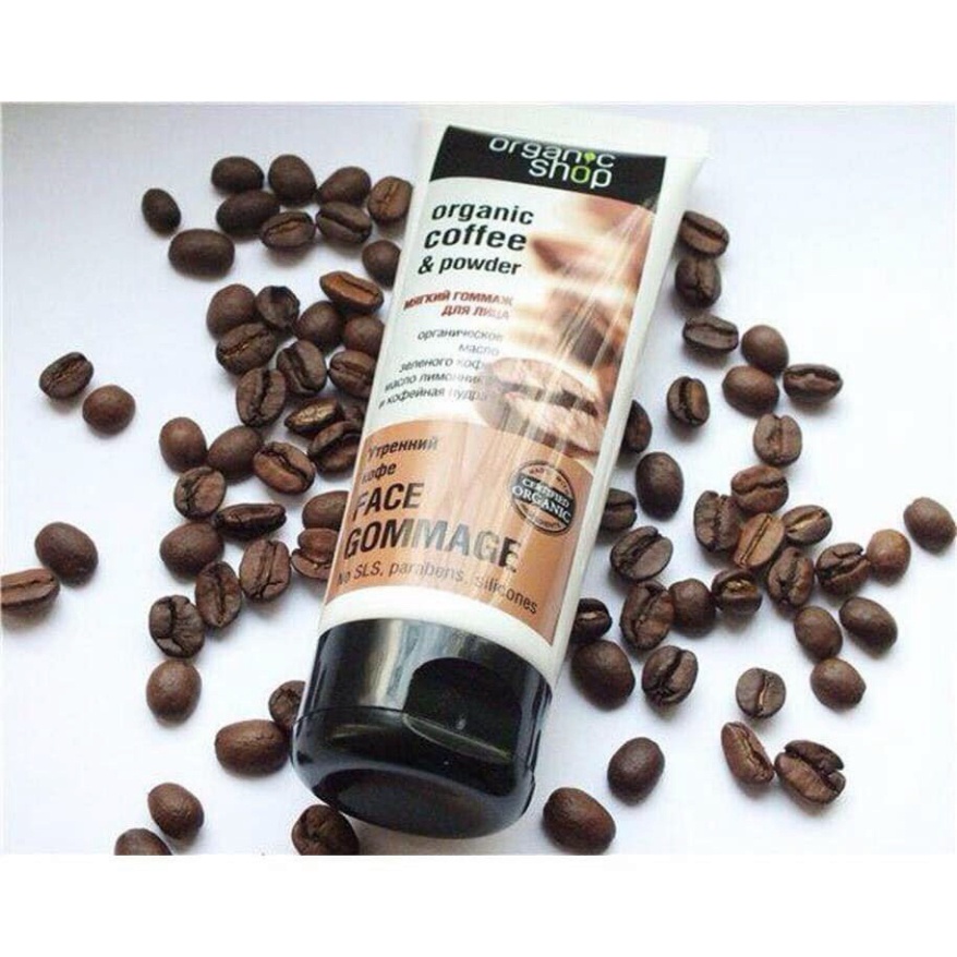 Tẩy tế bào chết face organic shop tẩy da chết coffe cho mặt
