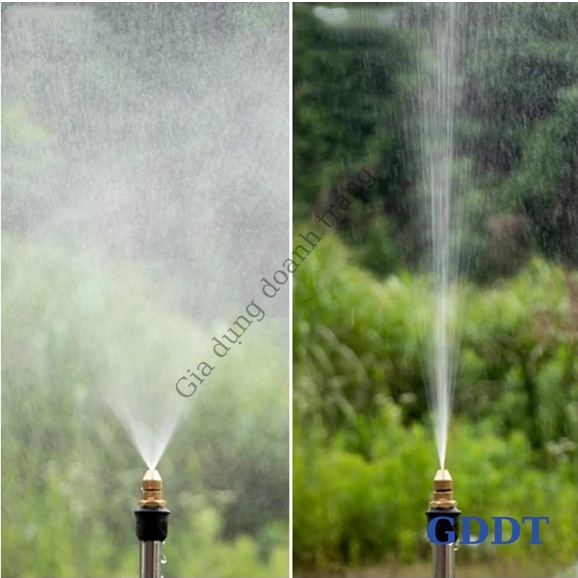 Đầu béc tưới cây, Béc tưới đồng phun sương chân ren 21mm có chỉnh tia