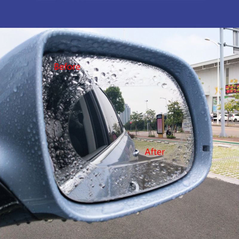 Bộ 2 Miếng Phim Dán Bảo Vệ Kính Chiếu Hậu Trong Suốt Chống Nước Chống Trầy Chống Mưa Cho Xe Hơi