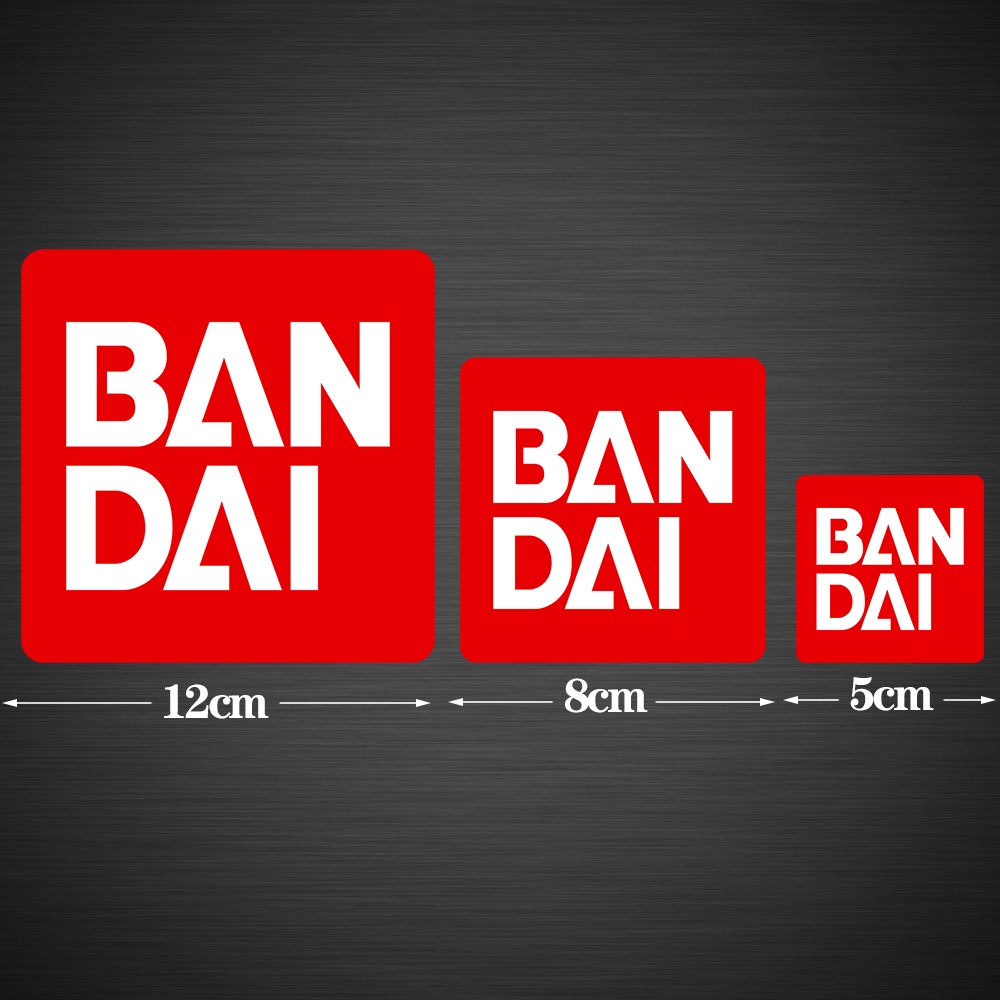 BANDAI Miếng Dán Trang Trí Xe Hơi / Xe Máy Điện Họa Tiết Hoạt Hình Gundam Nhật Bản Dễ Thương