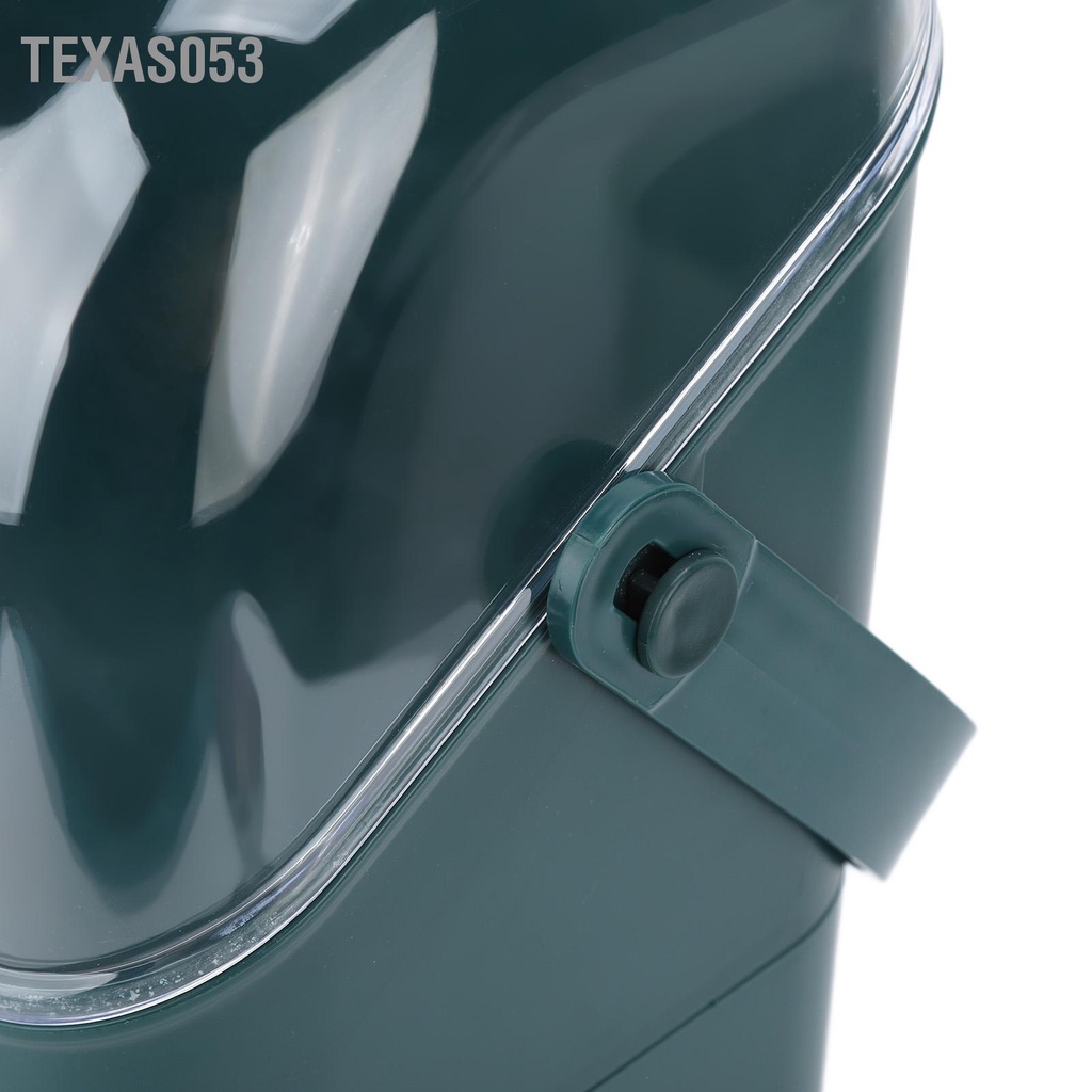 Texas053 Skincare Organizer Chống thấm nước bụi Dung tích lớn Nắp gập dọc Hộp lưu trữ mỹ phẩm màu xanh lá cây cho gia đình