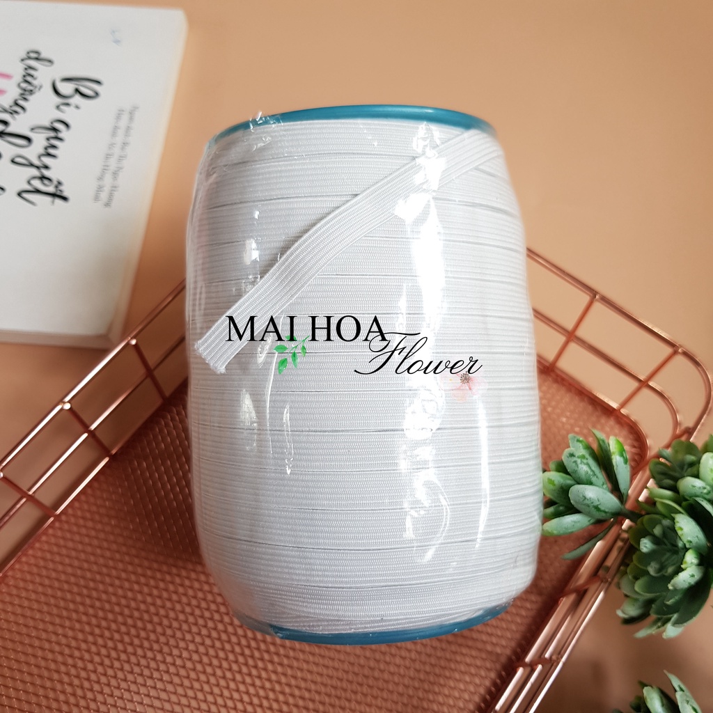 Cuộn 100 mét dây thun quần size 1cm chun quần áo co giãn tốt Maihoaflower