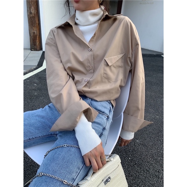 Sơ mi túi lệch hot trend