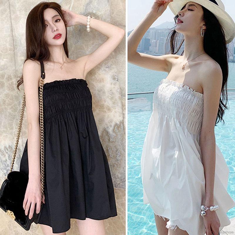 Đầm Trễ Vai Tay Loe Thời Trang Dành Cho Nữ