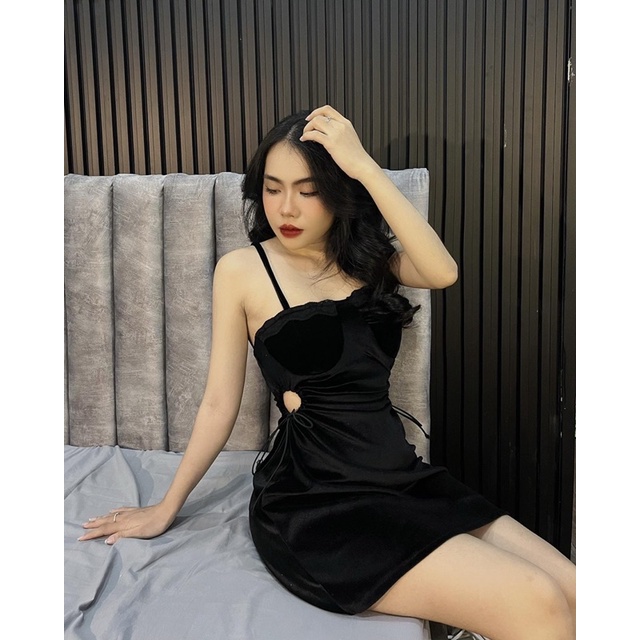 ĐẦM NHUNG REN CHUẨN Y HÌNH