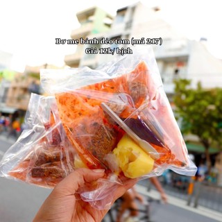 BÁNH TRÁNG BƠ ME DẺO TÔM CAY ( 2 CÁI BÁNH KÈM LY + MUỖNG )