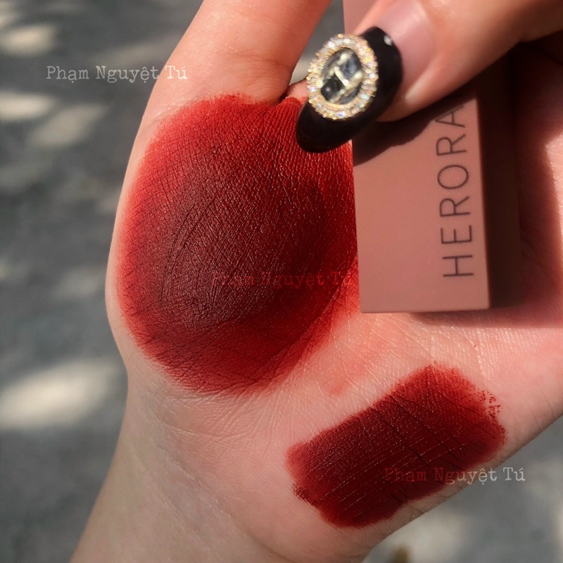 Son kem lì Herorange matte lip color đỏ nâu