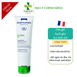 ILCAPIL KR [Tuýp 75ml] - Dầu gội sạch gàu, hết ngứa, tóc suôn mượt [ISIS Pharma]