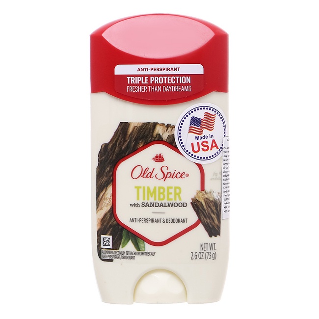 Lăn Old Spice Timber Anti-Perspirant - Mỹ - 73g