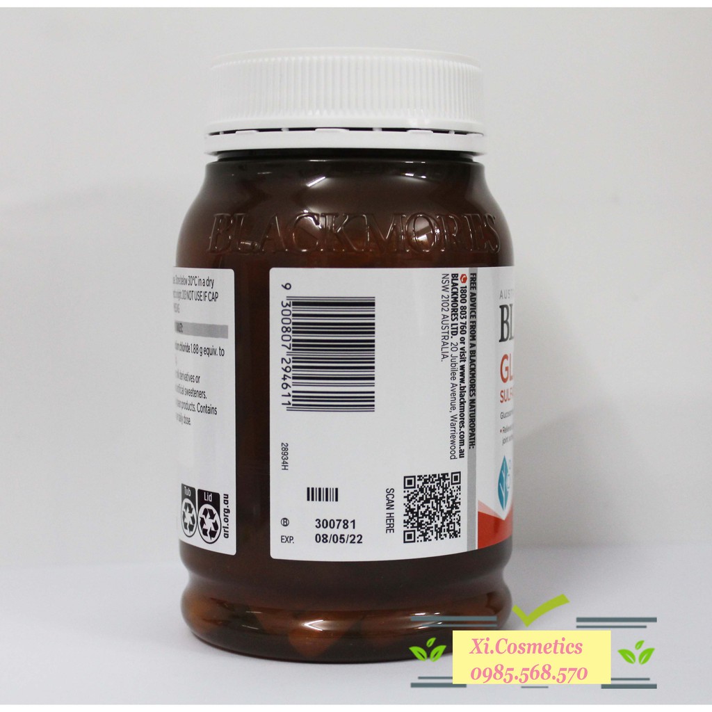Viên uống Blackmores Glucosamine Sulfate 1500mg hộp 180 viên