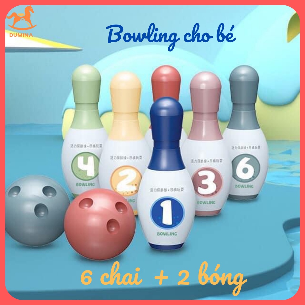Đồ chơi bowling cho bé sử dụng trong nhà/ngoài trời tăng tương tác cho ba mẹ và trẻ em