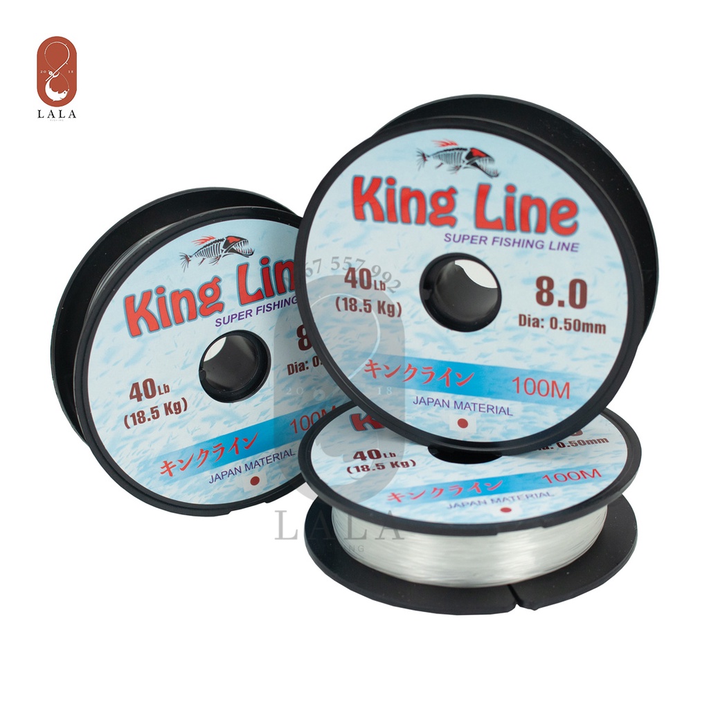 Dây cước câu cá King Line 100m giá rẻ Nhật Bản xanh/ trắng