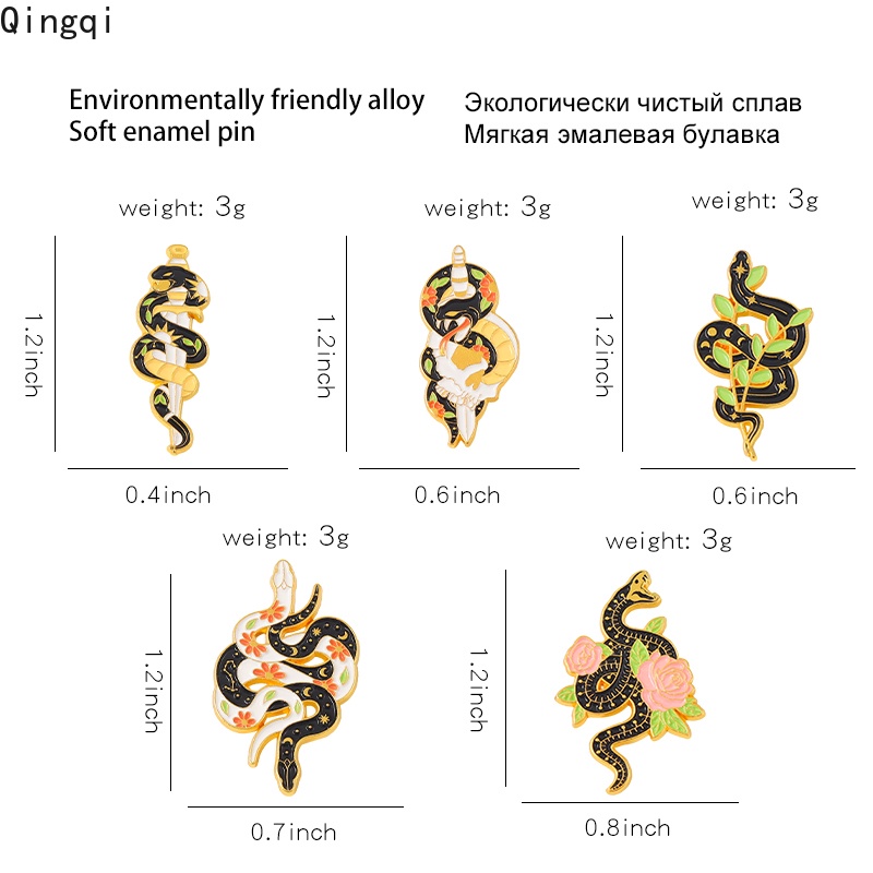 Ghim cài áo Miss Zoe hình rắn sang trọng