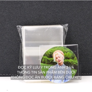 LẺ Sleeve MeeT 6.2x6.2cm dày đựng circle card ảnh bọc bảo vệ thẻ bài