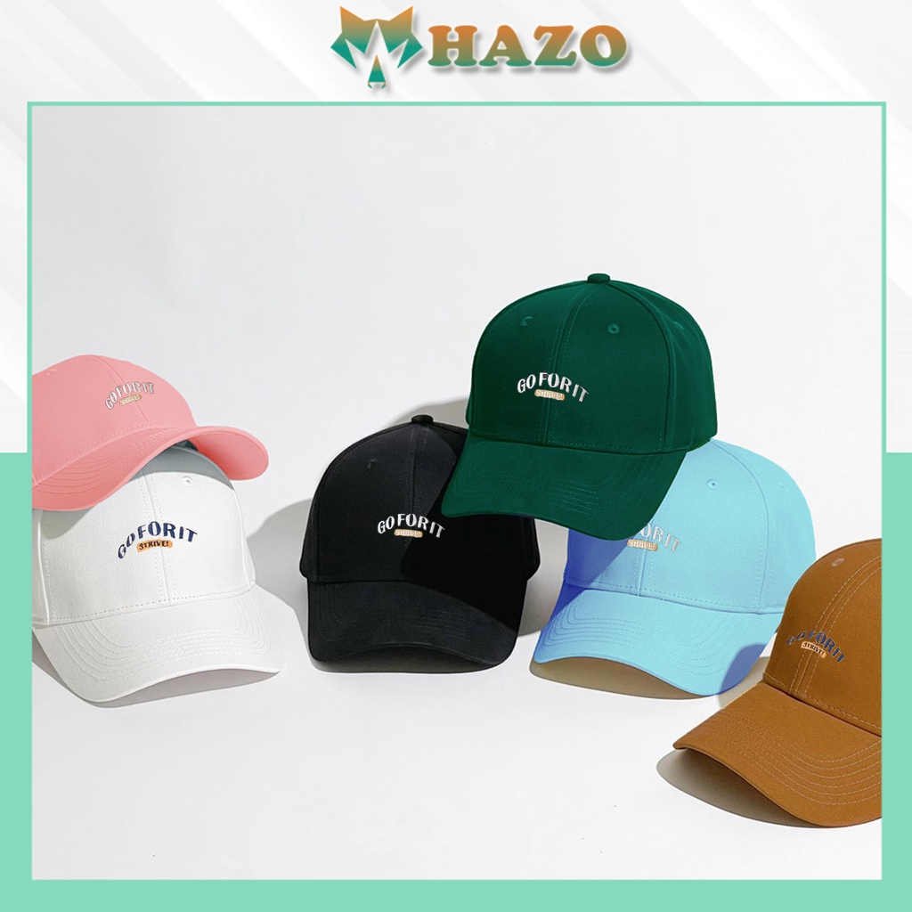 Mũ Lưỡi Trai Nón Kết Nhung Cao Cấp Thêu Chữ Goforit 485 Phong Cách Ulzzang Form Unisex Nam Nữ - Hazo