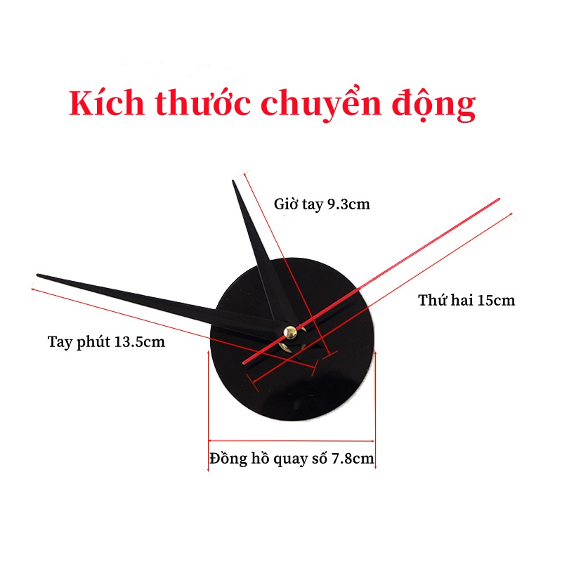 Đồng Hồ Dán Tường 3D Đồng hồ treo tường trang trí Chất Liệu Acrylic DIY Trang Trí Xinh Xắn dán tường trang trí họa tiết