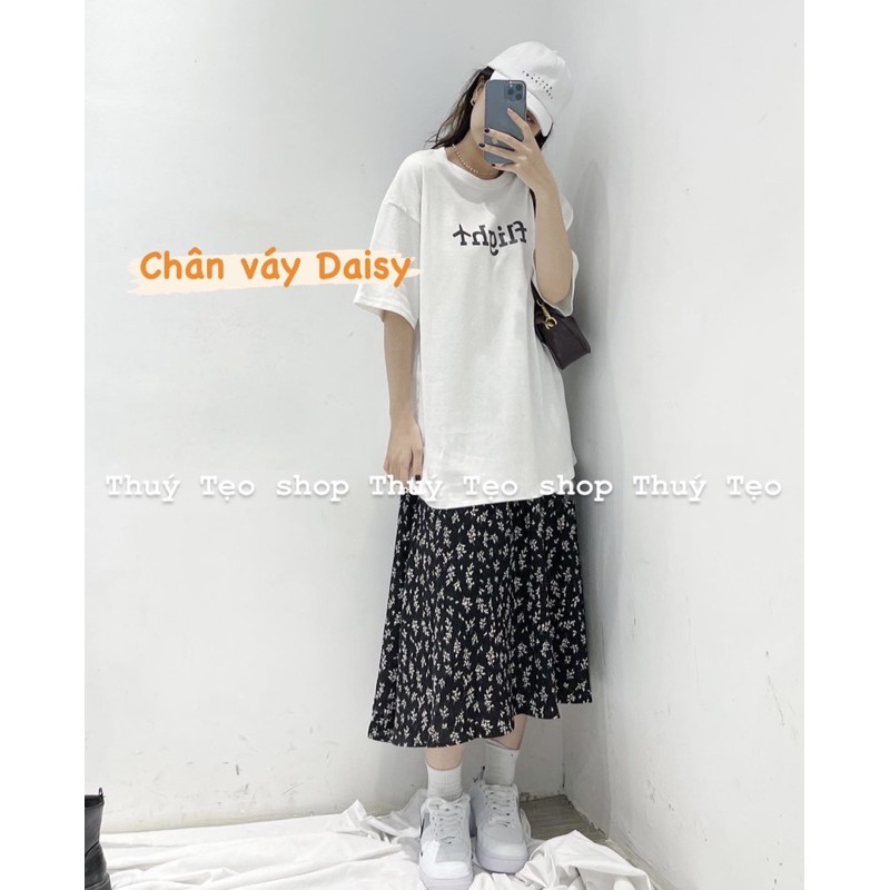 CHÂN VÁY HOA ULZZANG CẠP CHUN (ảnh thật/sẵn)