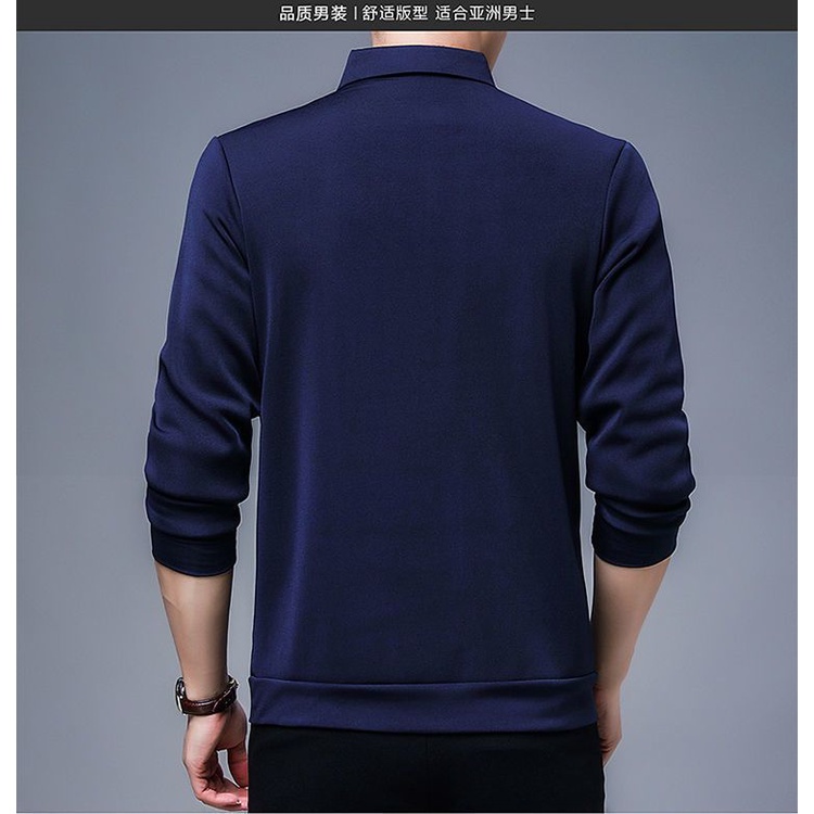 Áo Thun POLO Tay Dài Màu Trơn Phong Cách Doanh Nhân Thời Trang Xuân Thu Hàng Mới Dành Cho Bạn Nam [47% off]