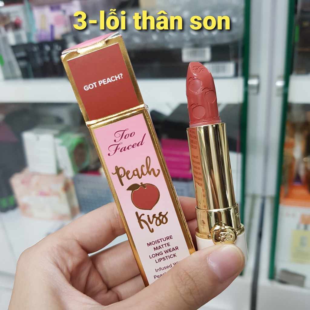 Son thỏi Too Faced Peach Kiss Moisture Matte Long Wear