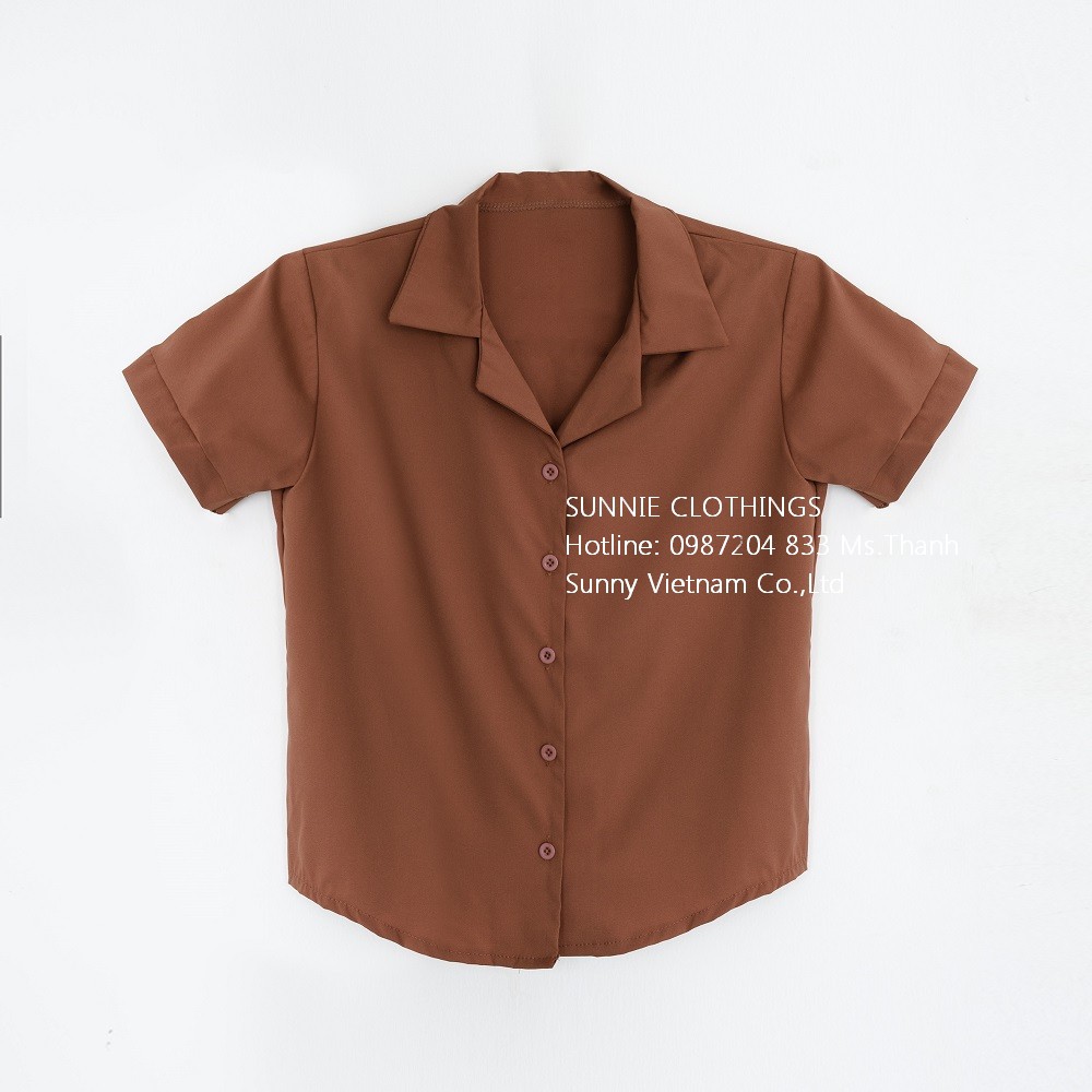 Áo sơ mi nữ Croptp ngắn tay Korean Style - Sunnie Clothings SUN17 | BigBuy360 - bigbuy360.vn