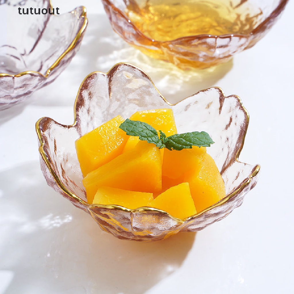 Đĩa Thủy Tinh Đựng Nước Chấm Hình Hoa Anh Đào Phong Cách Bắc Âu