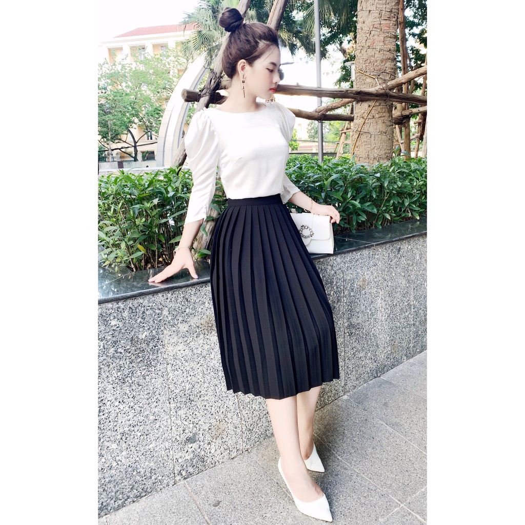 Set áo trắng tay lỡ chân váy midi S1259  - DOLCE VIVA COLLECTION | BigBuy360 - bigbuy360.vn