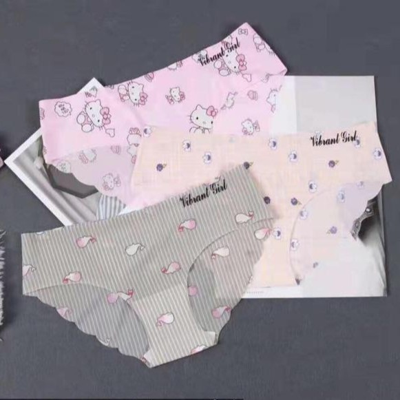Combo 3 quần su viền sóng vibrant gril họa tiết xinh xắn - INBOX SHOP LỰA MẪU