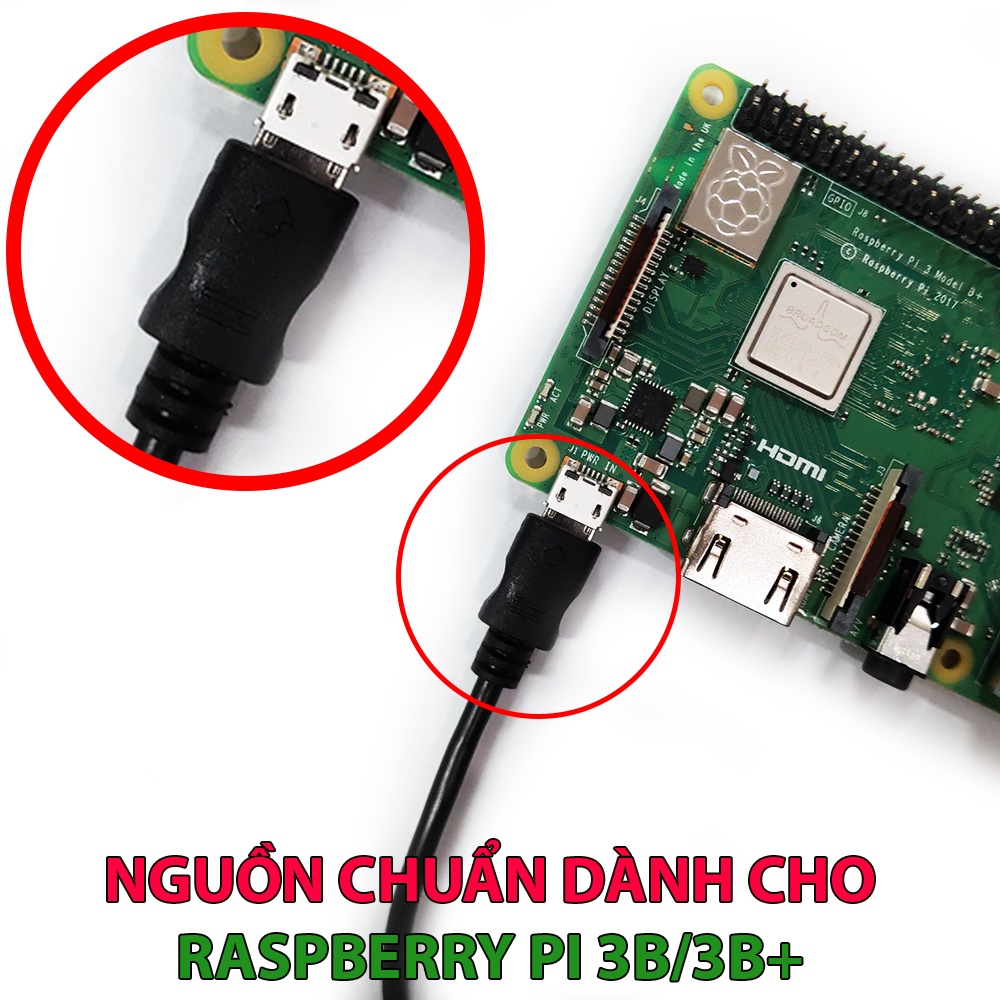 Nguồn chuẩn 5.1V, 2.5A Multicomp dành cho Raspberry Pi 3B/3B_Plus, Euro / UK Plug | WebRaoVat - webraovat.net.vn