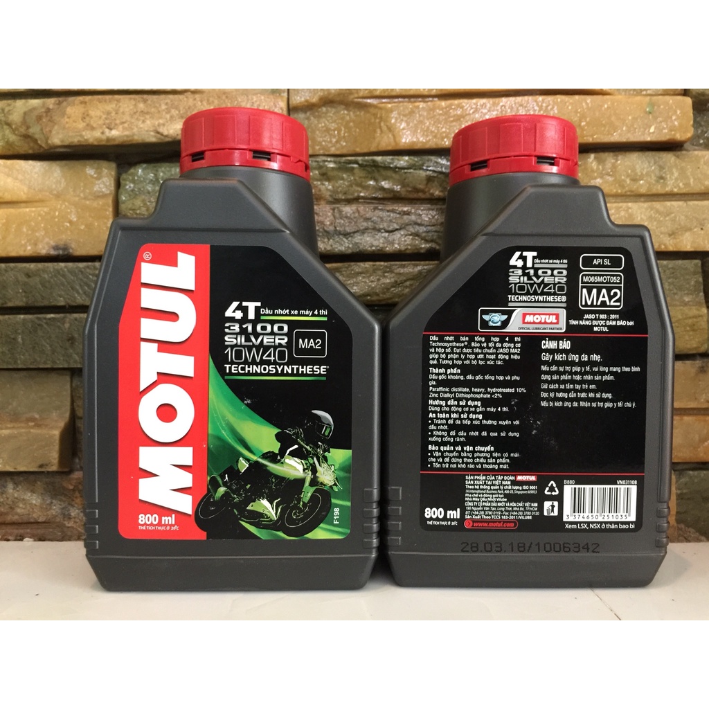 Dầu nhớt Motul Silver 10W40 bán tổng hợp cho xe số