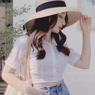 💥 ÁO SƠ MI CROPTOP CỔ BẺ ULZZANG - ÁO LAPTOP - ÁO SƠ MI 💥
