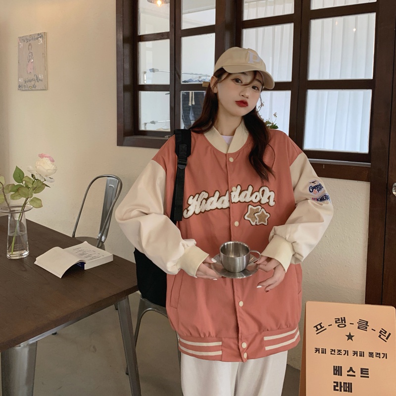 Áo khoác SUXI tay dài phối nút thiết kế thời trang mùa thu theo phong cách Hàn Quốc cho nữ