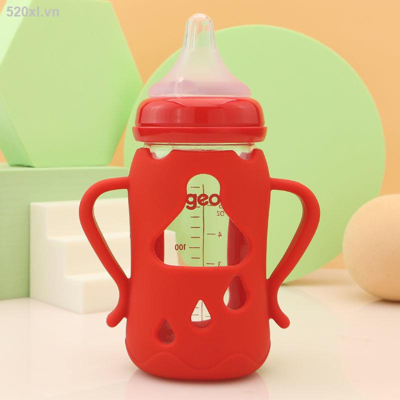Vỏ Bọc Bình Sữa Thủy Tinh Bằng Silicon Chống Rơi Chống Bỏng Cho Bé