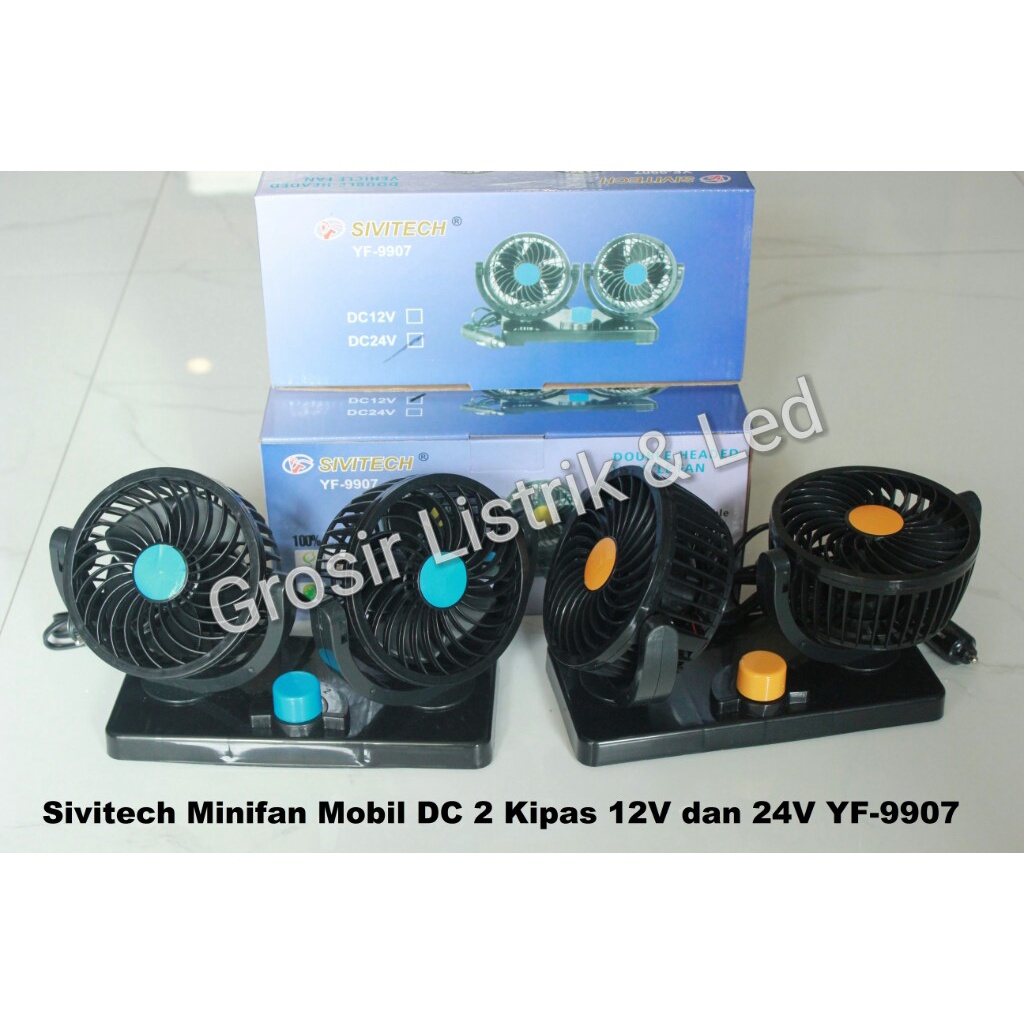Quạt Mini DC 2 12V/24V YF - 9907 Chuyên Dụng Cho Xe Hơi