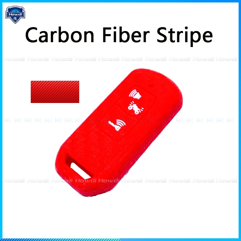 Vỏ Bọc Chìa Khóa Bằng Silicone Sợi Carbon 2 Nút Cho honda Pcx Pcx160