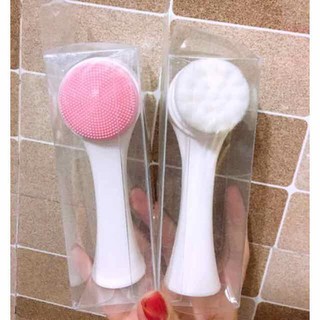 cọ rửa mát xa mặt 2 đầu